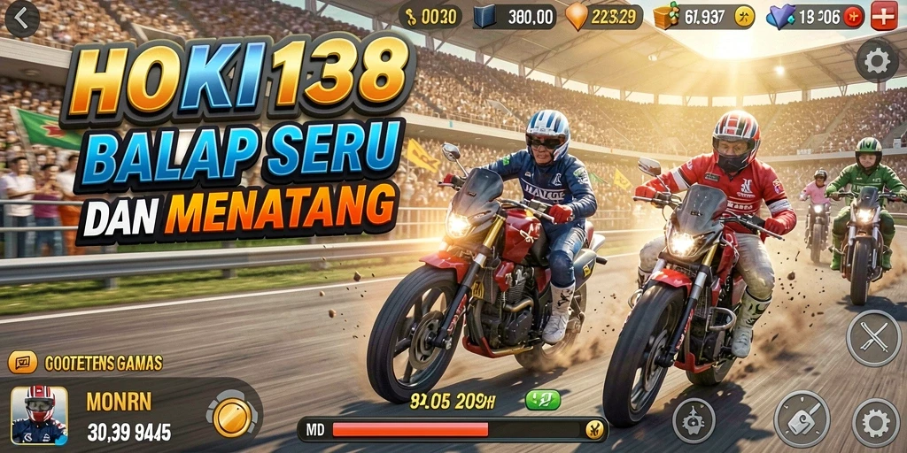 Tampilan gameplay HOKI138 yang penuh aksi dan kecepatan.
