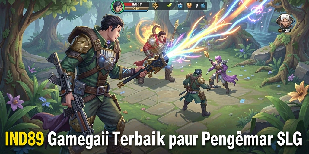 Screenshot gameplay IND89 menampilkan pertempuran strategi yang seru.