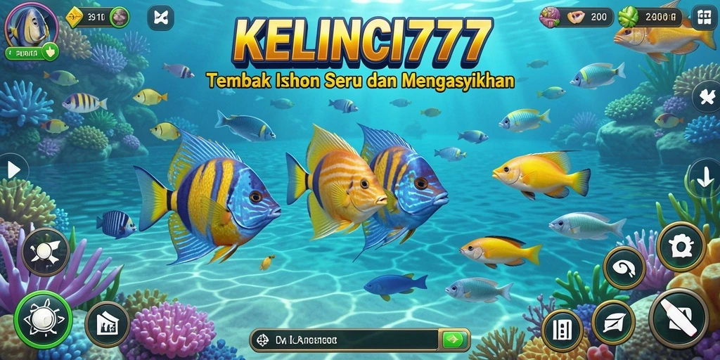 Screenshot gameplay KELINCI777 menampilkan aksi menembak ikan yang seru dan dinamis.