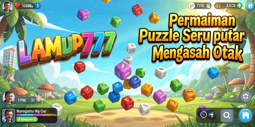 Gameplay menantang dalam LAMPU777 penuh warna dan teka-teki.