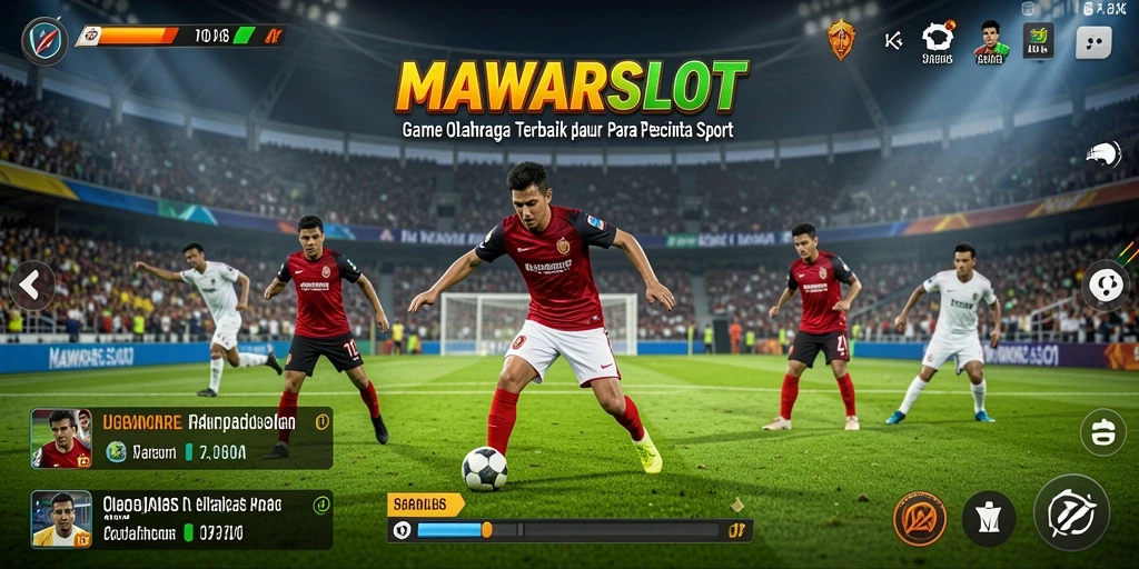 Screenshot gameplay MAWARSLOT dengan aksi pertandingan olahraga yang mendebarkan.