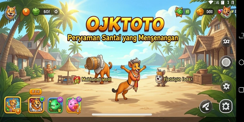 Tampilan gameplay OJKTOTO yang cerah dan mengasyikkan.