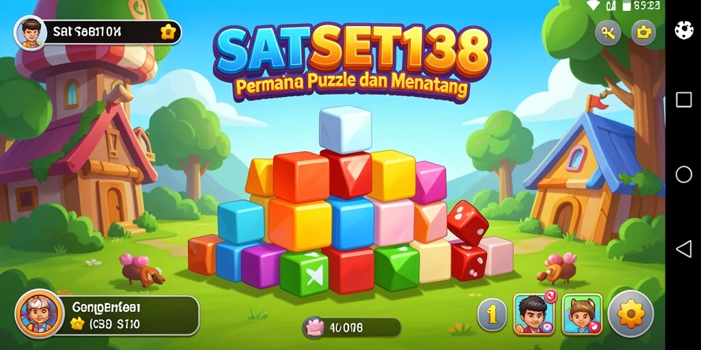 Screenshot gameplay SATSET138 dengan level puzzle yang menantang.