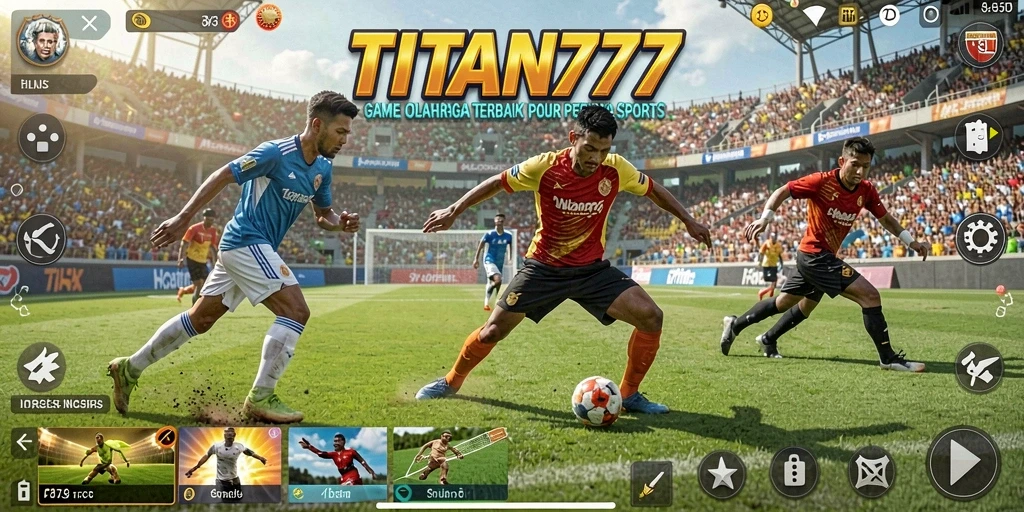 Screenshot gameplay TITAN777 menampilkan aksi seru di lapangan.