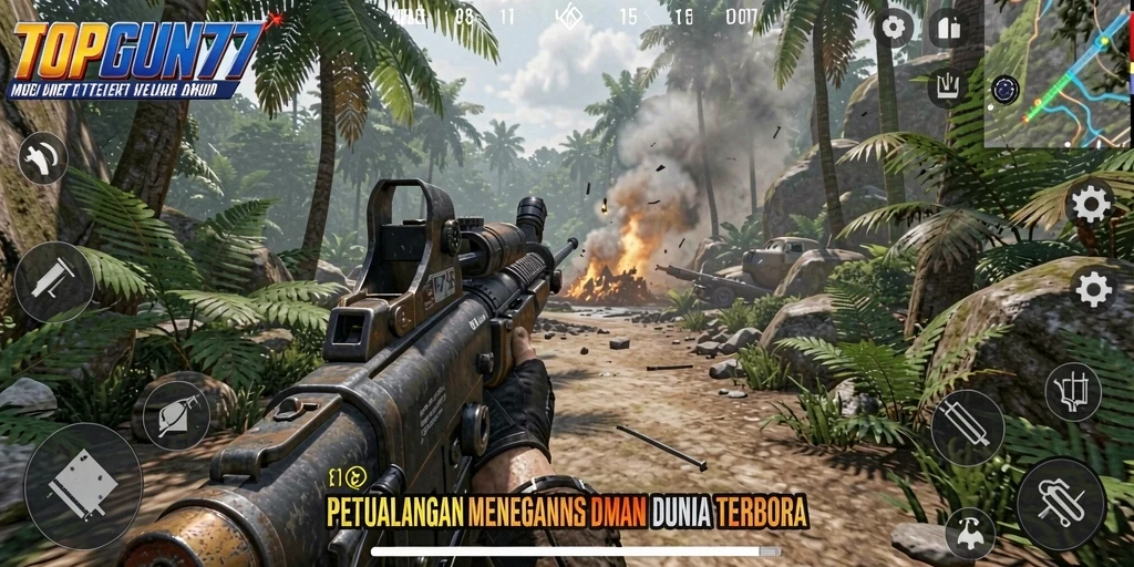 Tampilan gameplay menarik dari dunia terbuka TOPGUN77 yang penuh petualangan.